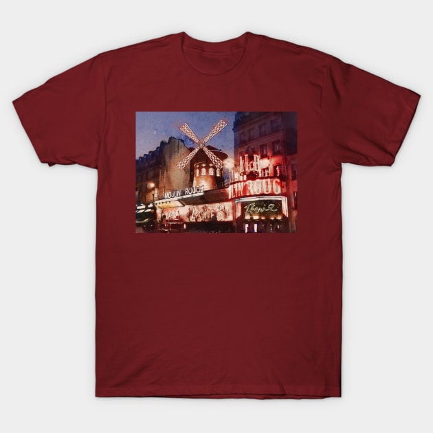 Paris. Moulin Rouge. T-Shirt by AlexMir